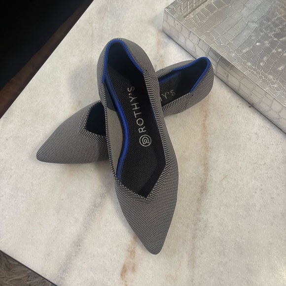 Rothy's The Point Flat-Gray - Picture 2 of 12